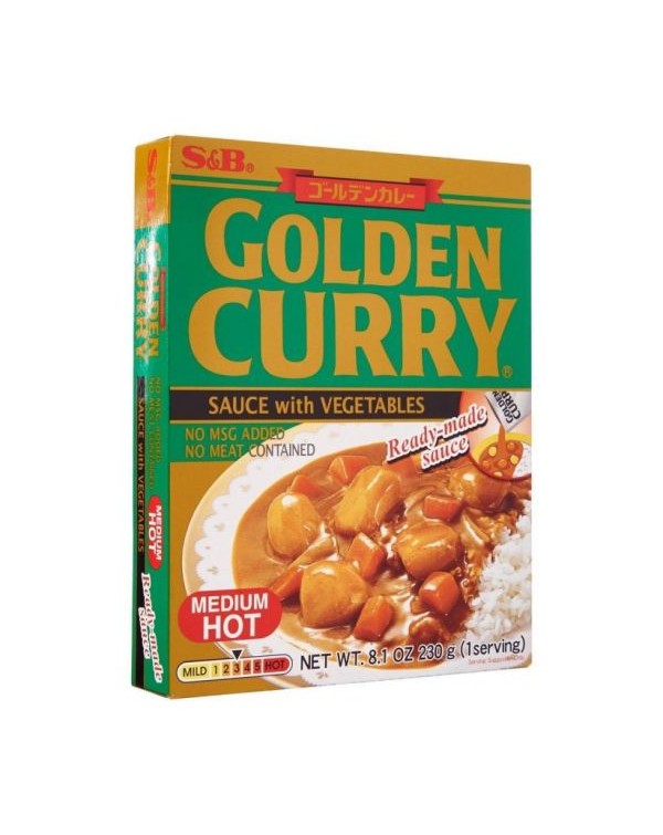 MEDIUM HOT GOLDEN CURRY S&B 230G